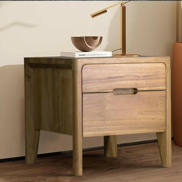 Krakatau Bedside Table Teak Wood Indonesia Furniture
