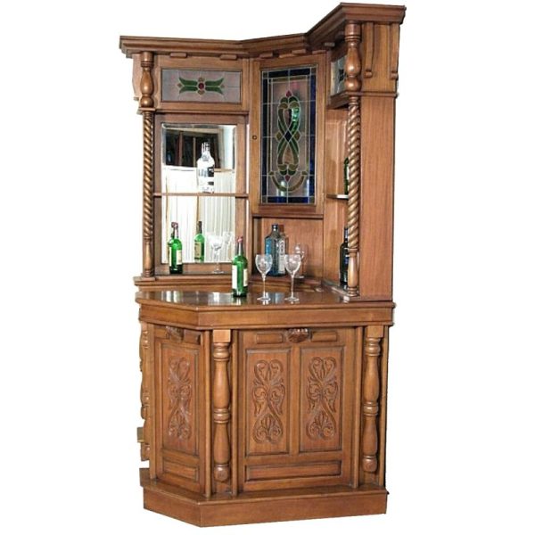 Napoli Mahogany English Pub Counter Bar