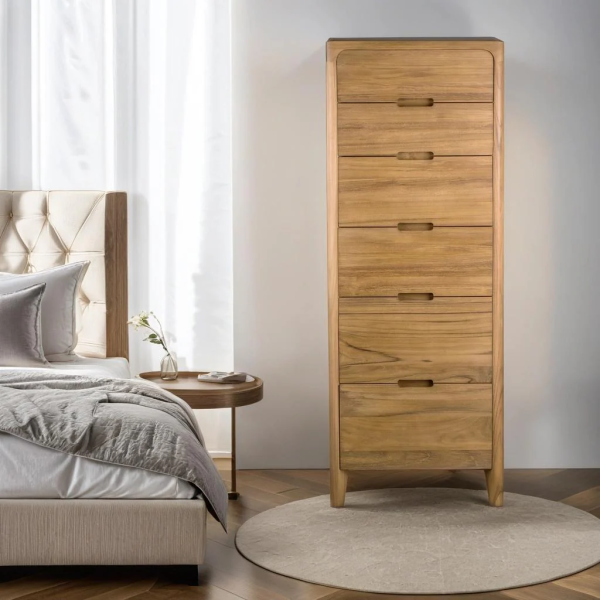 Palembang Chest 5 Drawer Teak Wood Indonesia Furniture