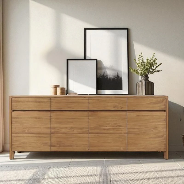 Sarotomo Sideboard 4 Door 4 Drawer Teak Wood Indonesia Furniture